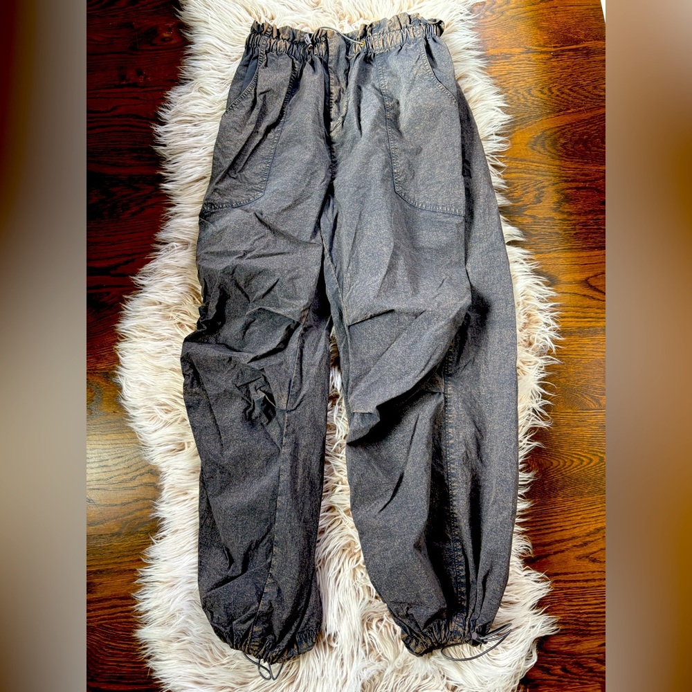 Gray Drawstring Cargo Pants - image 1